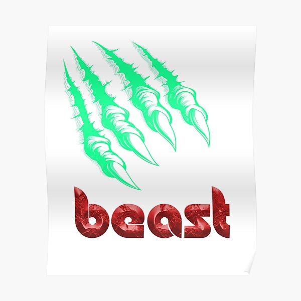 Logo beast,fanny beast Tiger tiger Poster RB1409 product Offical mrbeast Merch