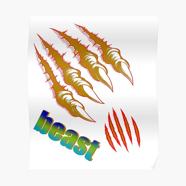 Logo beast,fanny beast Tiger fanny  Poster RB1409 product Offical mrbeast Merch