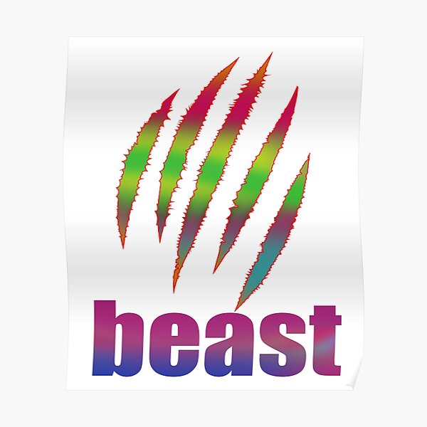 Logo beast,fanny beast Tiger beast Poster RB1409 product Offical mrbeast Merch
