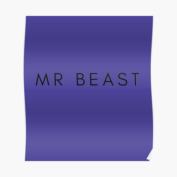 Copie de MrBeast Clothing and Accessories Collection Poster RB1409 product Offical mrbeast Merch