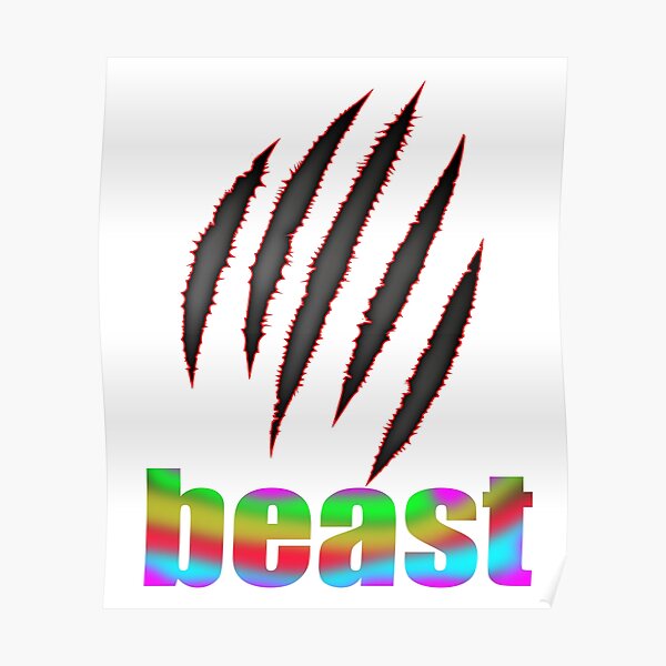 Logo beast,fanny beast Tiger tiger Poster RB1409 product Offical mrbeast Merch