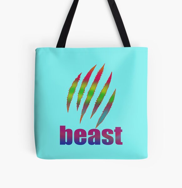 Logo beast,fanny beast Tiger beast All Over Print Tote Bag RB1409 product Offical mrbeast Merch