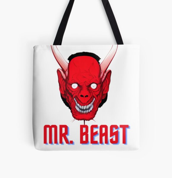 Mr Beast Devil All Over Print Tote Bag RB1409 product Offical mrbeast Merch