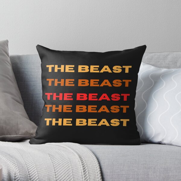 Copy of logo beast fanny beast black Throw Pillow RB1409 product Offical mrbeast Merch