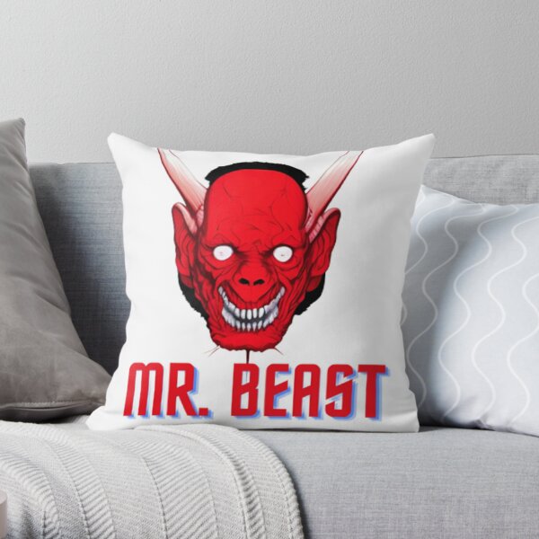 Mr Beast Devil Throw Pillow RB1409 product Offical mrbeast Merch